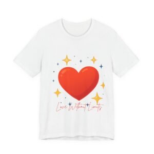 Heart Graphic T‑Shirt — "Love Without Limits" Cute Valentine Tee