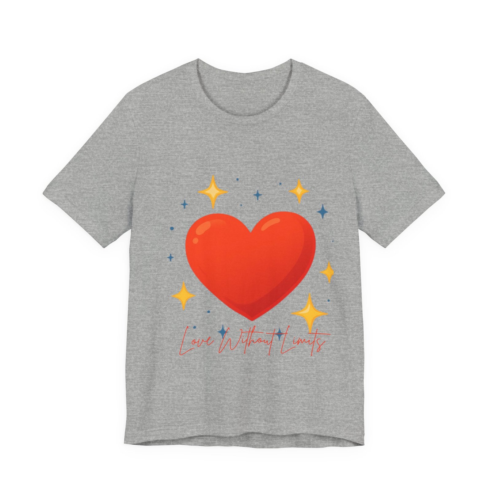 Heart Graphic T‑Shirt — "Love Without Limits" Cute Valentine Tee - Image 49