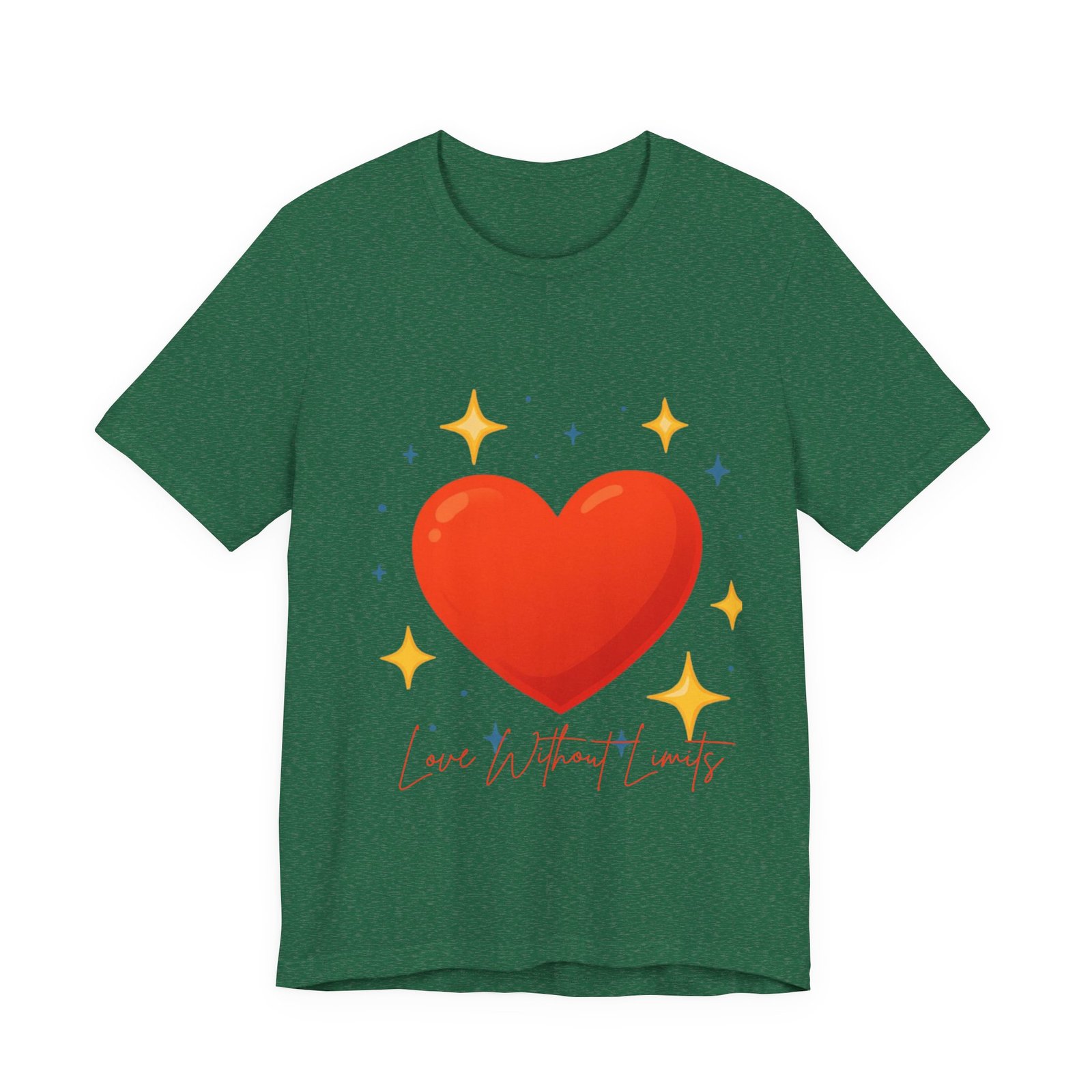 Heart Graphic T‑Shirt — "Love Without Limits" Cute Valentine Tee - Image 45