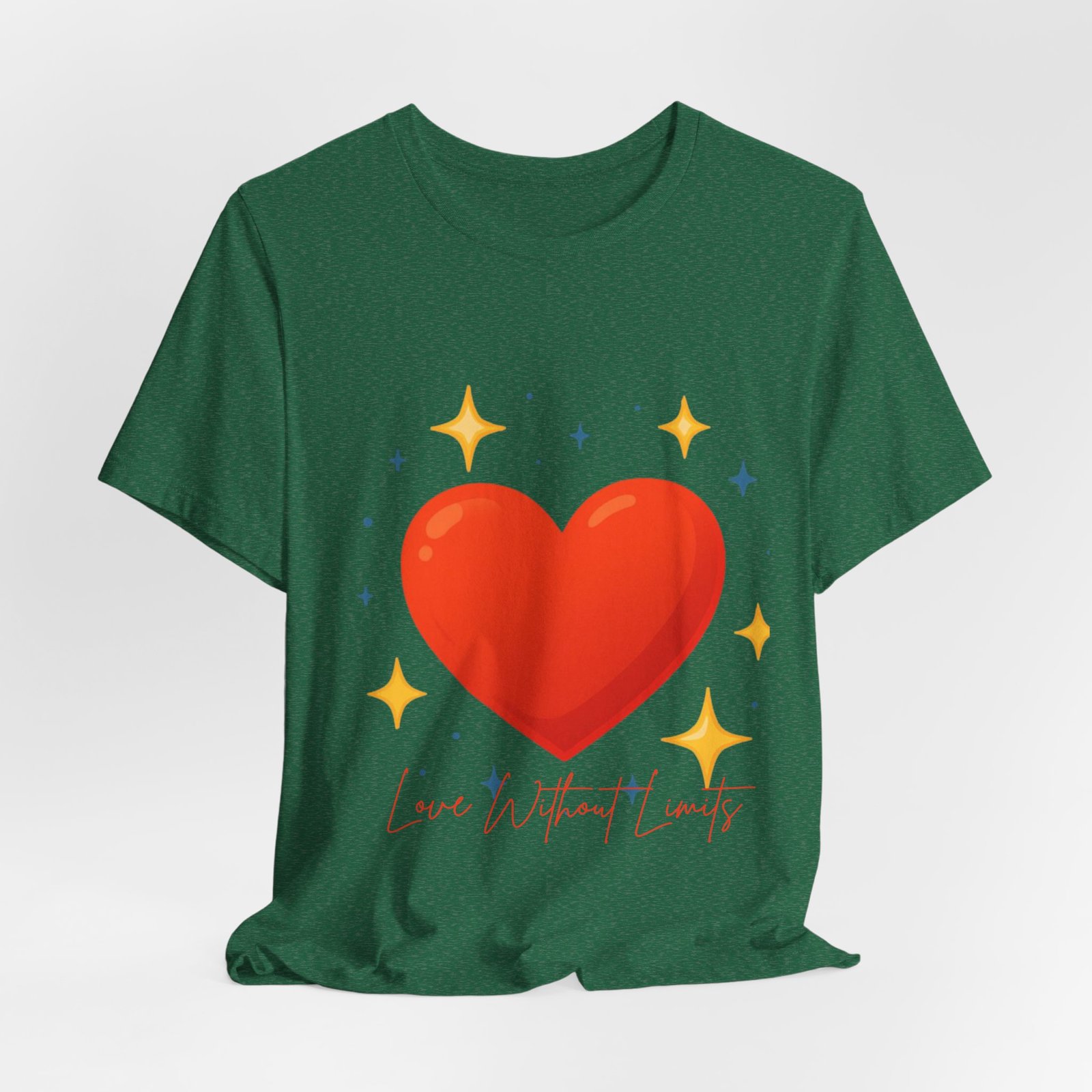 Heart Graphic T‑Shirt — "Love Without Limits" Cute Valentine Tee - Image 48