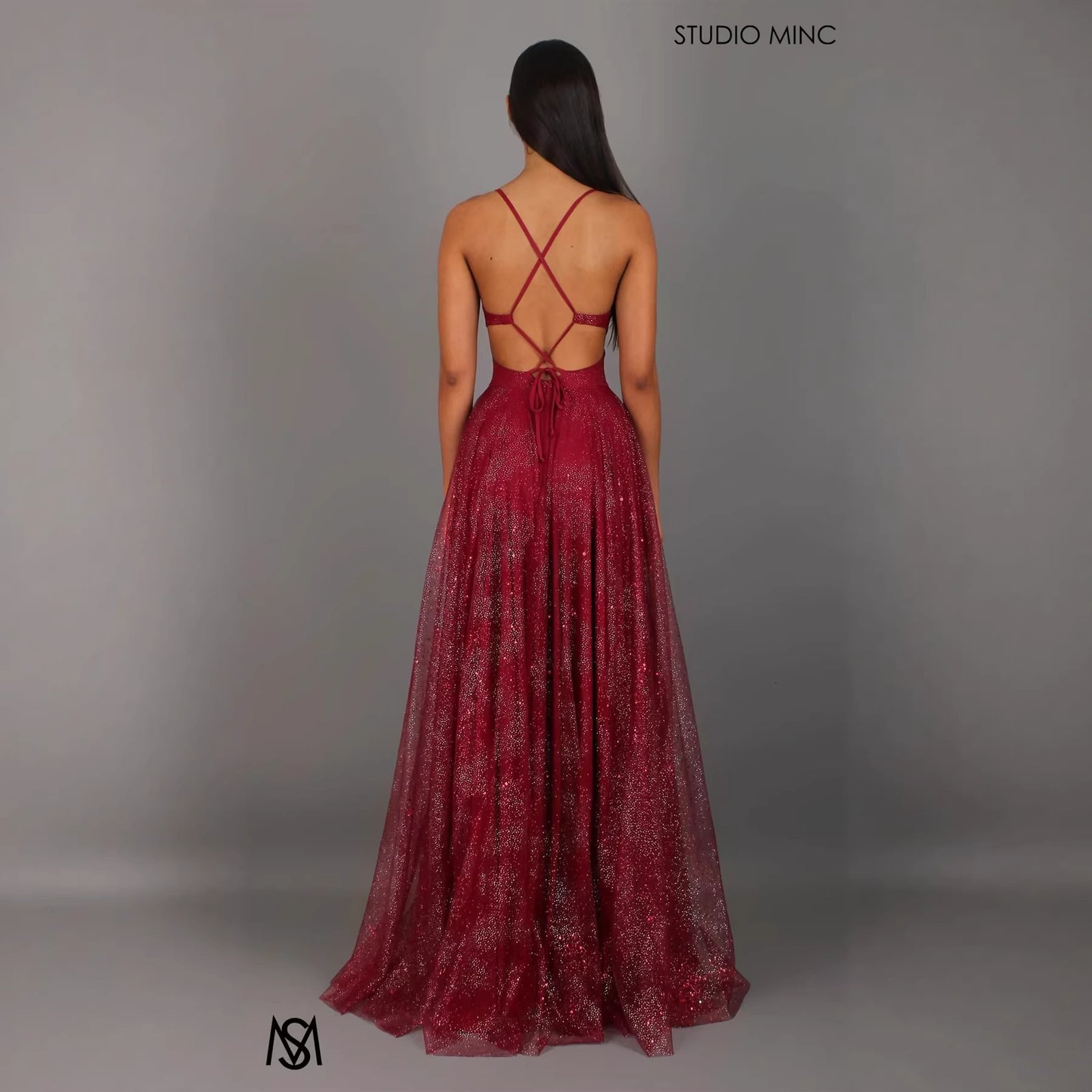 Elegant Womens V-neck Sleeveless Strapless Dress With A Flared Hem High Waist Split Women Long Dresses Party Dress - Image 3