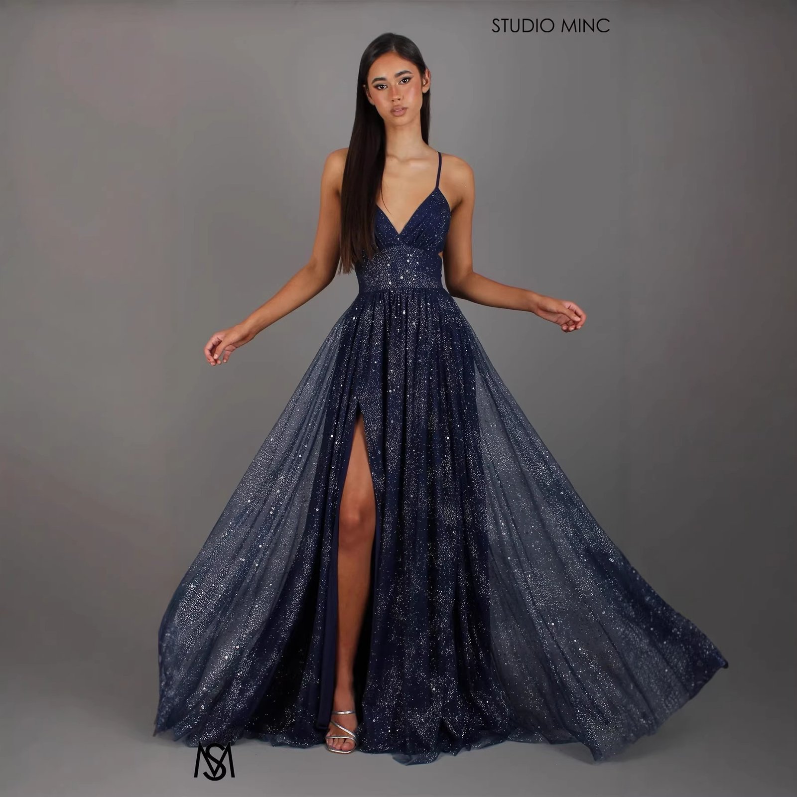 Elegant Womens V-neck Sleeveless Strapless Dress With A Flared Hem High Waist Split Women Long Dresses Party Dress - Image 6