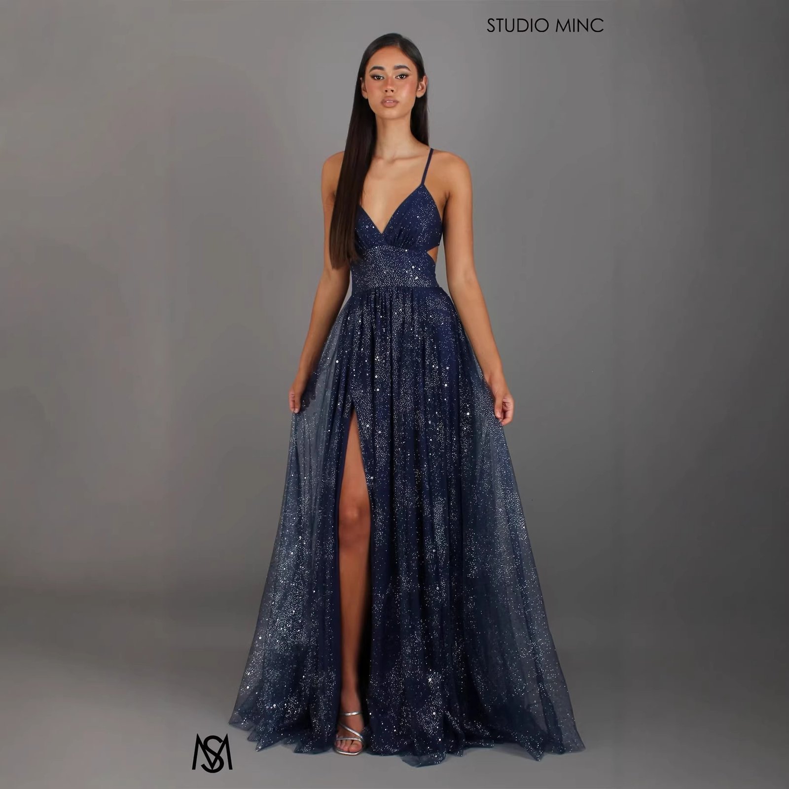Elegant Womens V-neck Sleeveless Strapless Dress With A Flared Hem High Waist Split Women Long Dresses Party Dress - Image 7